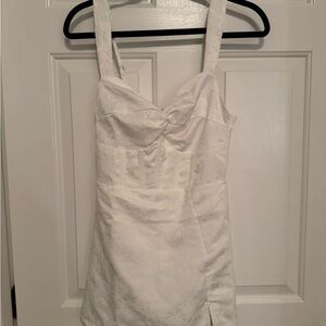 Lulu's White Textured Mini Dress